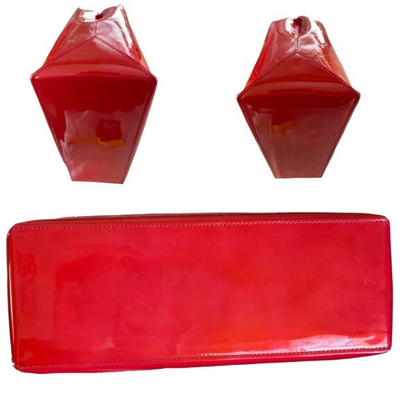 Louis Vuitton Wilshire PM Vernis Rose Pop Patent Tote Red Pink Monogram Bag Box - Picture 16 of 16